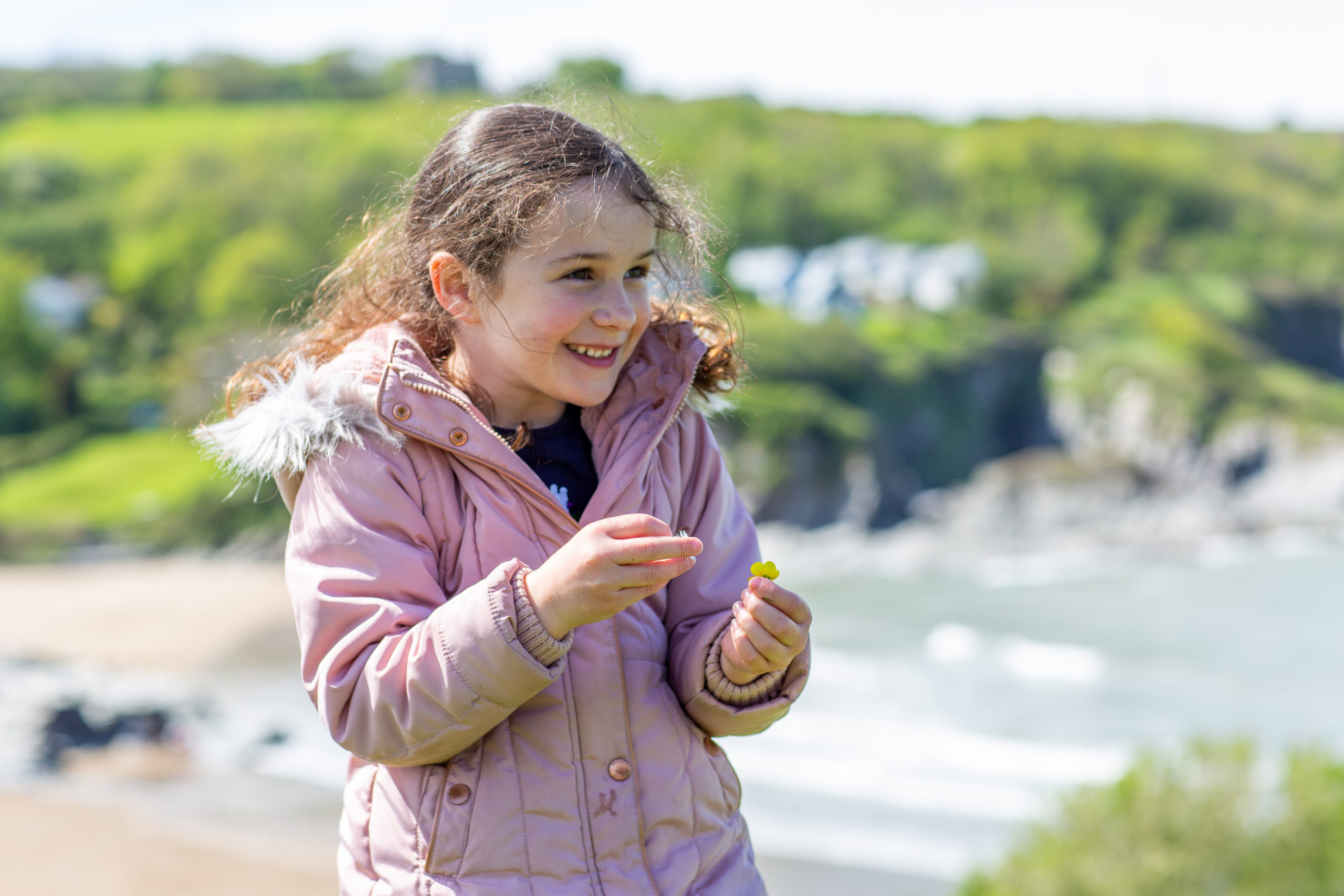 young girl on walk